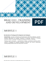 Bbae 0101 - Training and Development