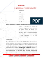 Modelo Escrito Querella Difamacion Agravada Medio de Prensa LP