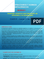 Curso: Refractarios Y Hornos Metalúrgicos: Modulo I