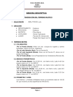 6.-Memoria Descriptiva Del Terreno A Independizar