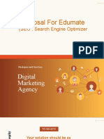 Proposal For Edumate: (SEO: Search Engine Optimizer