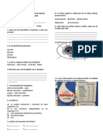 Examen Trimestral Del Area de Ciencia Tecnologia y Ambiente