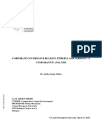 Corporate Governance Rules in Ethiopia and Germany: A Comparative Analysis