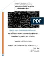 TRABAJO FINAL - TRANSFORMADAS DE LAPLACE - Salvador Vizcarra Rodriguez