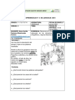 Guia de Aprendizaje #5 de Lenguaje 2021 Tercer Periodo