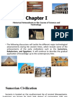 Chapter I Historical Antecedents in The Course of Science and Technology