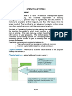 Operating System Ii Memory Management Memory Management Is A Form of Resource Management Applied