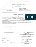 United States District Court: Criminal Complaint in Case of Timothy Desjardins