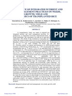 Effect of Integrated Nutrient and Weed Management Practices On Weeds, Growth and Yieldand Economics of Transplanted Rice