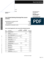 Your Student Banking Advantage Plan Account: Here's What Happened in Your Account This Statement Period