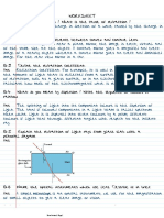 Worksheet Refraction