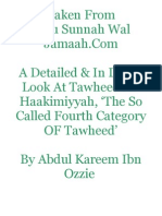 A Detailed & in Depth Look at Tawheed Al-Haakimiyyah, The So Called Fourth Category of Tawheed'