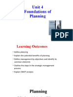 Foundation of Planning