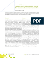 Uso de La Guía de Práctica Clínica de Hipertensión Arterial Por Personal de Salud: Experienciade Intervención Educativa