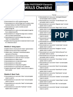 Photography-Photoshop Elem ESSENTIAL SKILLS Checklist