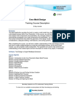 Training Course Description: Creo Mold Design