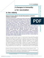 Age Related Changes in Immunity Implications For Vaccination in The Elderly