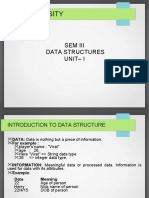 Gls University: Sem Iii Data Structures Unit - I