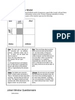 Johari Window Questionnaire