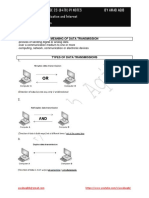 GCSE CS (2210) / IGCSE CS (0478) P1 NOTES CHAPTER 1.2: Communication and Internet 1.2.1 Data Transmission