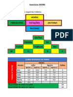 Exercício Word - Tabelas e Gráficos