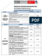 Cronograma de Contrato Docente 2022 1