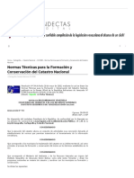 Normas Técnicas para La Formación y Conservación Del Catastro Nacional - Pandectas Digital