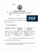 OM - Subordinate Courts in TN