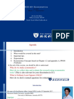 ECO 401 Econometrics: SI 2021 Week 1, 7 September