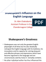 Philology - Shakespeare's Influence