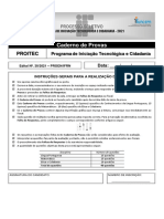 Prova Proitec 2021 - Edital No 30 - 2021-PROEN - IFRN