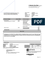 Bill Statement: Previous Charges Amount (RM) Current Charges Amount (RM)