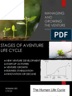 Stages of The Venture Life Cycle