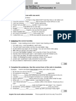 Progress Gramma S Test Fil Ar, Vocabu Es 1-5 Ulary, and D Pronunc Ciation B B