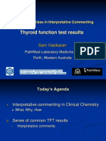 Thyroid Function Test Results: APFCB Masterclass in Interpretative Commenting