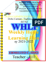 Weekly Home Learning Plan: Doña Carmen National High School