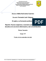 Nuevas Exigencias y Escenarios para La Profesión Docente en La Era de La Información y de La Incertidumbre