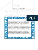 Activity 1 The Current State of ICT Technologies