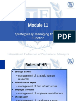 Strategically Managing The HR Function