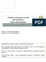 20 - Produção e Propagação de Ondas Eletromagnéticas. Espetro Eletromagnético