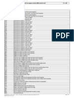 Fault Code List For Engine Control (MR) 1