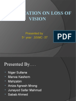 Presentation On Loss of Vision