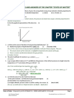 Previous Hse Questions and Answers of The Chapter "States of Matter"