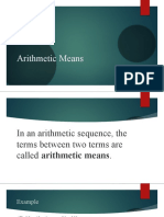 Arithmetic Means