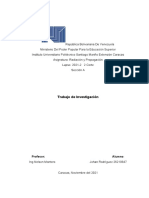 Trabajo de Investigación: Profesor: Alumno