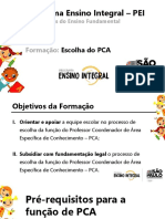 de Formação - Escolha Do Pca Nos Anos Iniciais