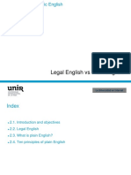 Unit 2 Legal English Vs Plain English: Nuria Romero García