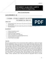 Bahria University Karachi Campus: Under / Over Current Monitoring Using Numerical Relay