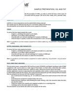 Sample Preparation For Oil and Fat Analysis 11 Class Notes