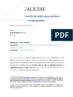 Modelo Tutela Incapacidades Allanamiento A La Mora